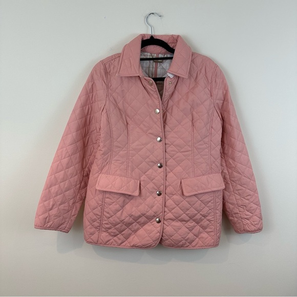 Chico's | Modern Quilted Jacket Light Pink Button Front Size 8/10 (Chico's 1) - Picture 2 of 6